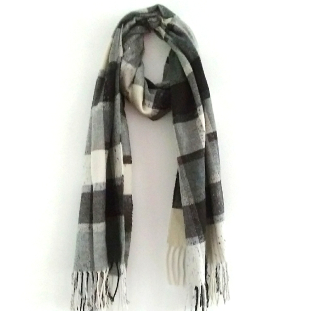 V. Fraas Plaid Speckled anthropologie Scarf